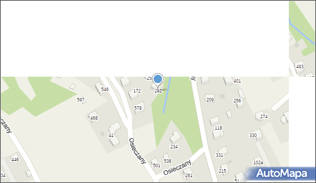 Osieczany, Osieczany, 242, mapa Osieczany