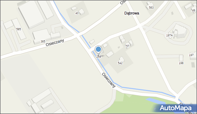 Osieczany, Osieczany, 254, mapa Osieczany
