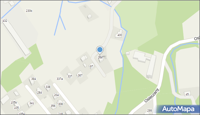 Osieczany, Osieczany, 264, mapa Osieczany