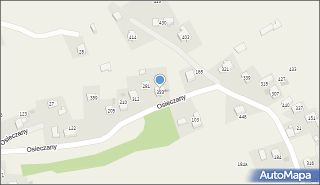 Osieczany, Osieczany, 333, mapa Osieczany