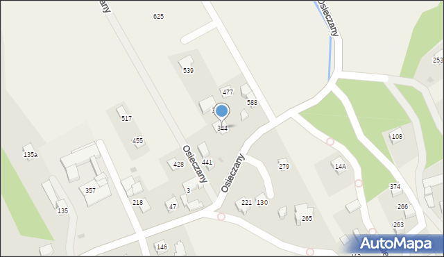 Osieczany, Osieczany, 344, mapa Osieczany