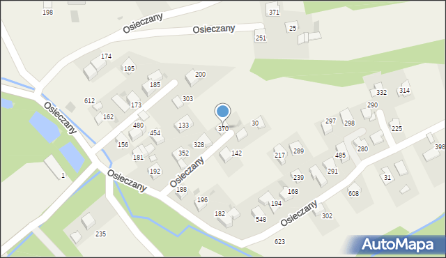 Osieczany, Osieczany, 370, mapa Osieczany