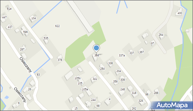 Osieczany, Osieczany, 394, mapa Osieczany