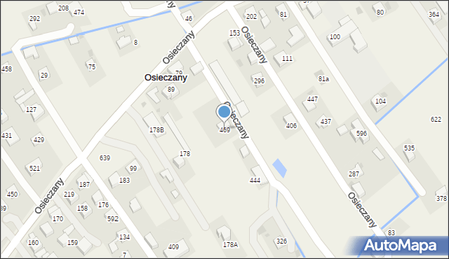 Osieczany, Osieczany, 469, mapa Osieczany