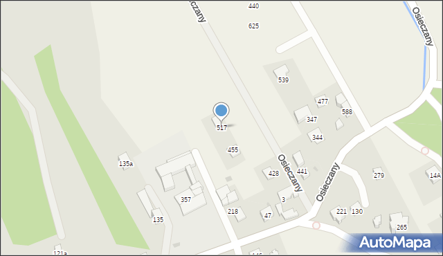 Osieczany, Osieczany, 517, mapa Osieczany