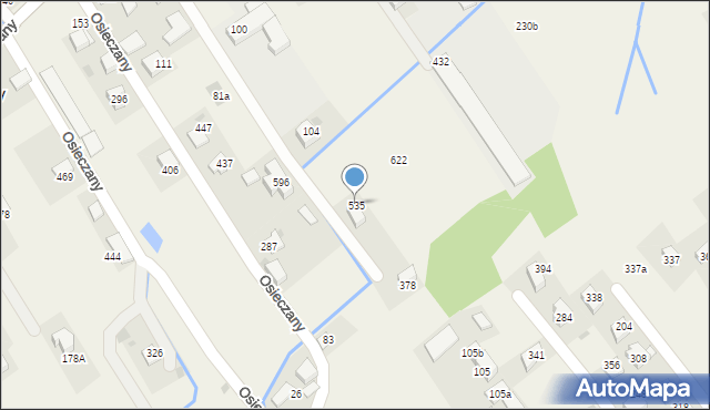 Osieczany, Osieczany, 535, mapa Osieczany