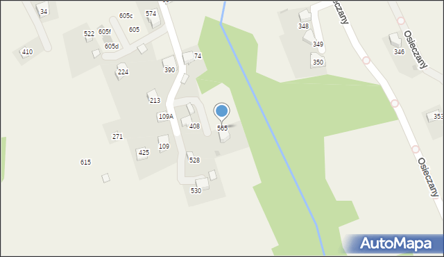 Osieczany, Osieczany, 565, mapa Osieczany