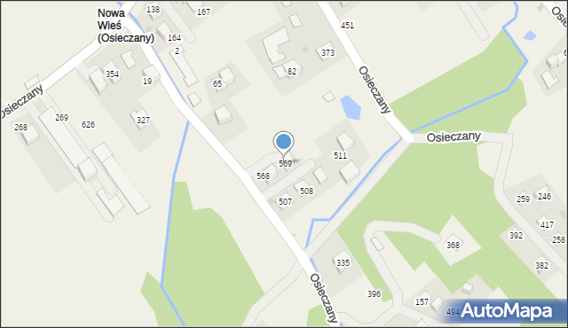 Osieczany, Osieczany, 569, mapa Osieczany