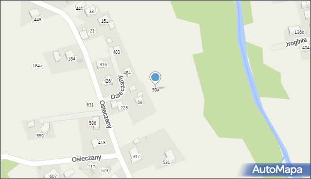 Osieczany, Osieczany, 59a, mapa Osieczany