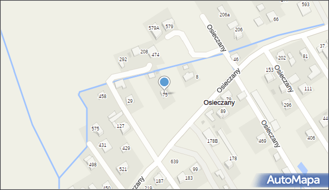 Osieczany, Osieczany, 75, mapa Osieczany