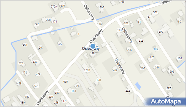 Osieczany, Osieczany, 89, mapa Osieczany