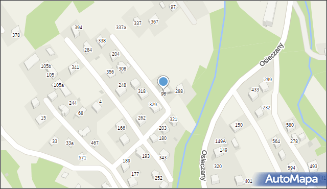 Osieczany, Osieczany, 98, mapa Osieczany