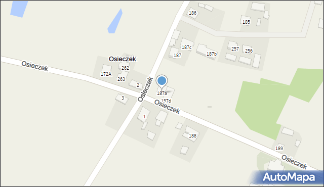 Osieczek, Osieczek, 187a, mapa Osieczek