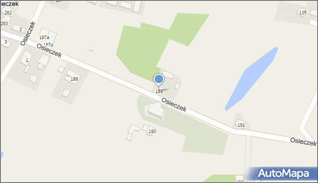 Osieczek, Osieczek, 189, mapa Osieczek