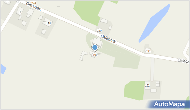 Osieczek, Osieczek, 190, mapa Osieczek
