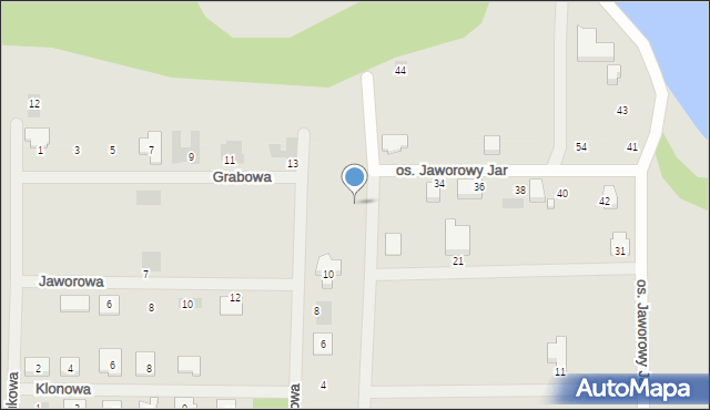 Osieczna, Osiedle Jaworowy Jar, 44a, mapa Osieczna