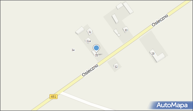 Osieczno, Osieczno, 33, mapa Osieczno
