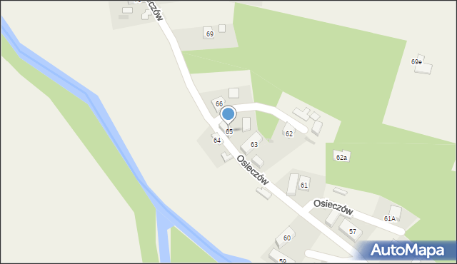 Osieczów, Osieczów, 65, mapa Osieczów