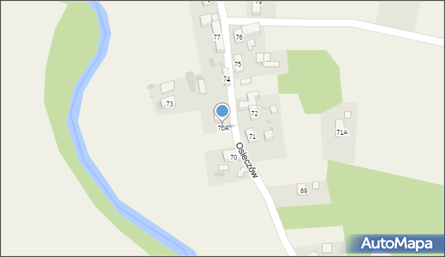 Osieczów, Osieczów, 70A, mapa Osieczów