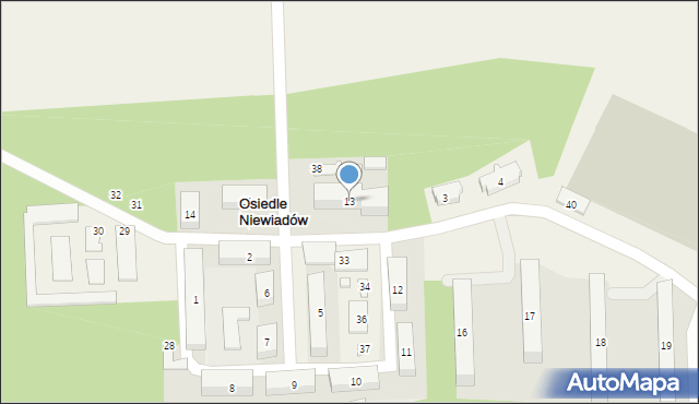 Osiedle Niewiadów, Osiedle Niewiadów, 13, mapa Osiedle Niewiadów