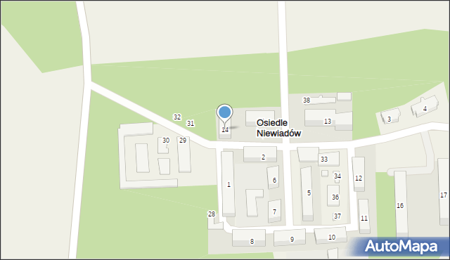Osiedle Niewiadów, Osiedle Niewiadów, 14, mapa Osiedle Niewiadów