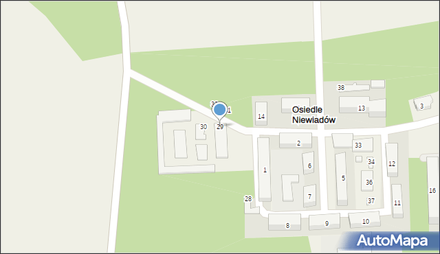 Osiedle Niewiadów, Osiedle Niewiadów, 29, mapa Osiedle Niewiadów