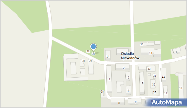 Osiedle Niewiadów, Osiedle Niewiadów, 31, mapa Osiedle Niewiadów