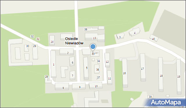 Osiedle Niewiadów, Osiedle Niewiadów, 33, mapa Osiedle Niewiadów