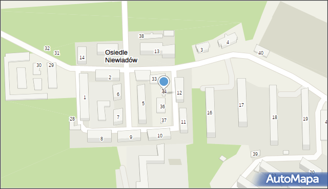 Osiedle Niewiadów, Osiedle Niewiadów, 35, mapa Osiedle Niewiadów