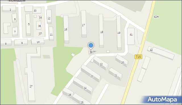 Osiedle Niewiadów, Osiedle Niewiadów, 39, mapa Osiedle Niewiadów