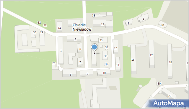 Osiedle Niewiadów, Osiedle Niewiadów, 5, mapa Osiedle Niewiadów