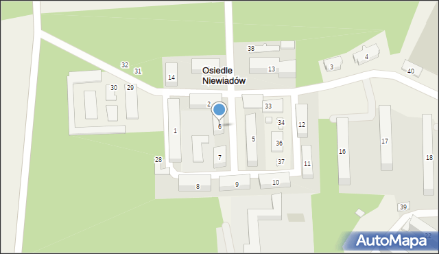 Osiedle Niewiadów, Osiedle Niewiadów, 6, mapa Osiedle Niewiadów