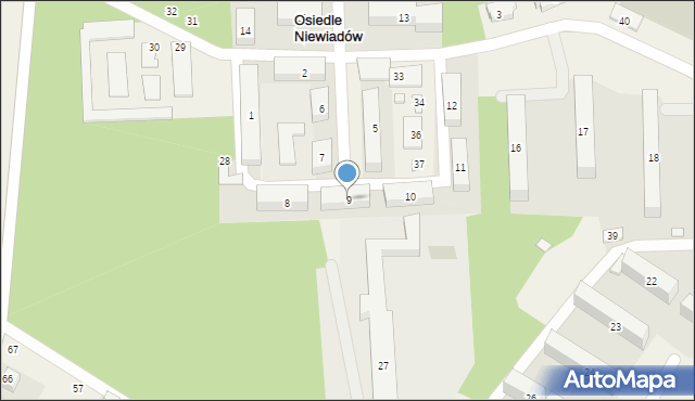 Osiedle Niewiadów, Osiedle Niewiadów, 9, mapa Osiedle Niewiadów