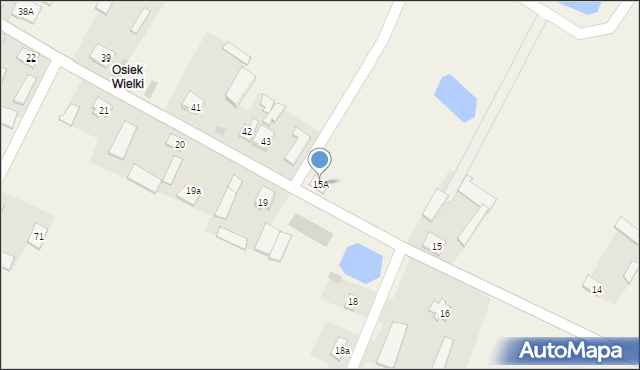 Osiek, Osiek, 15A, mapa Osiek