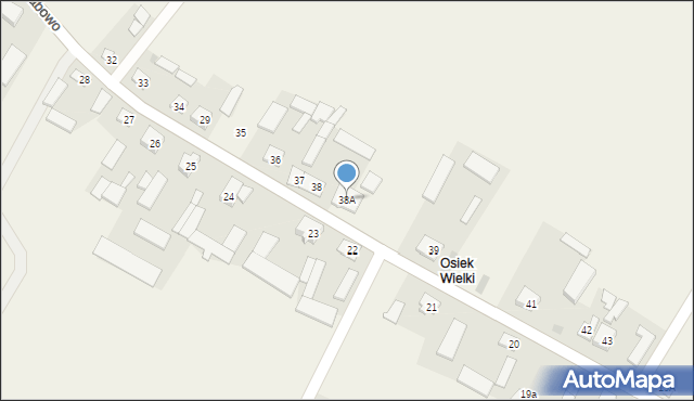 Osiek, Osiek, 38A, mapa Osiek