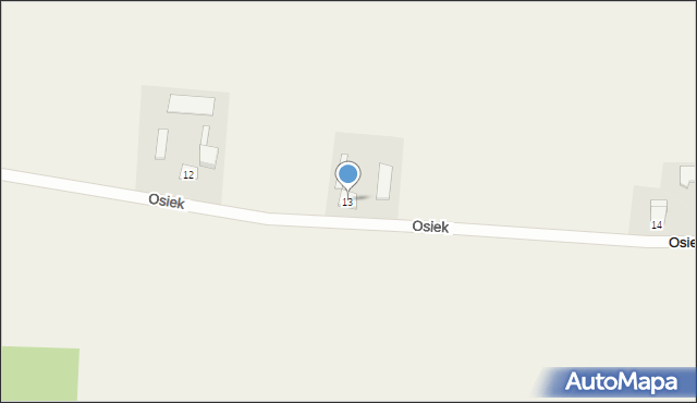 Osiek, Osiek, 13, mapa Osiek