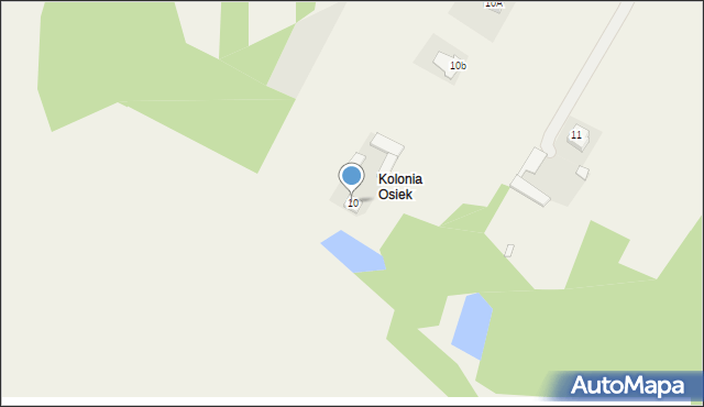 Osiek, Osiek, 10, mapa Osiek