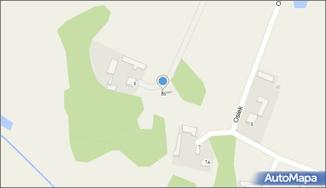 Osiek, Osiek, 8b, mapa Osiek