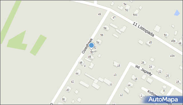 Osiek, Osiedlowa, 50, mapa Osiek