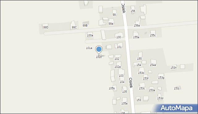 Osiek, Osiek, 102c, mapa Osiek