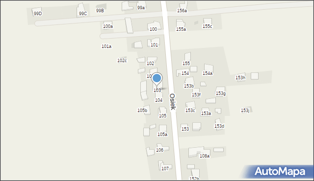 Osiek, Osiek, 103, mapa Osiek