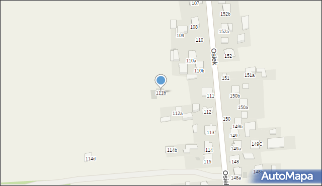 Osiek, Osiek, 111b, mapa Osiek