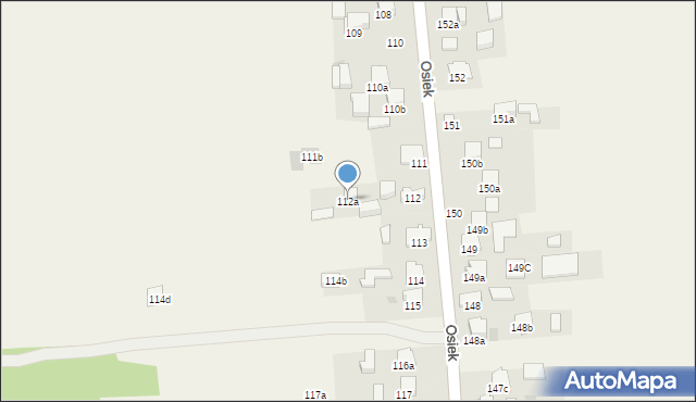 Osiek, Osiek, 112a, mapa Osiek
