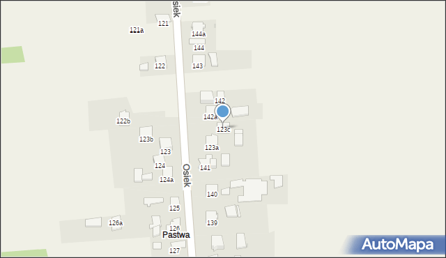 Osiek, Osiek, 123c, mapa Osiek