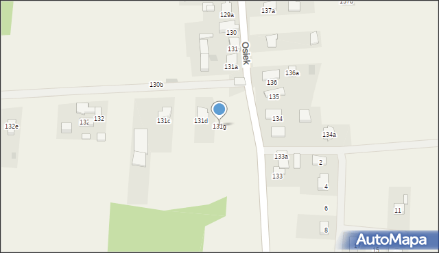 Osiek, Osiek, 131g, mapa Osiek