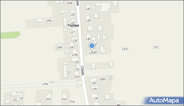 Osiek, Osiek, 137a, mapa Osiek