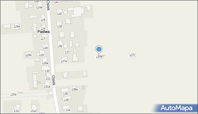 Osiek, Osiek, 137b, mapa Osiek