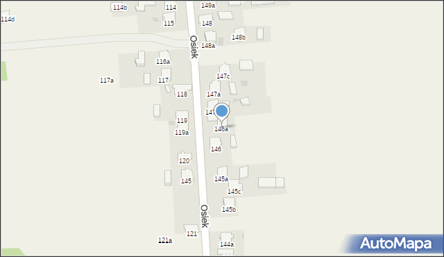 Osiek, Osiek, 146a, mapa Osiek
