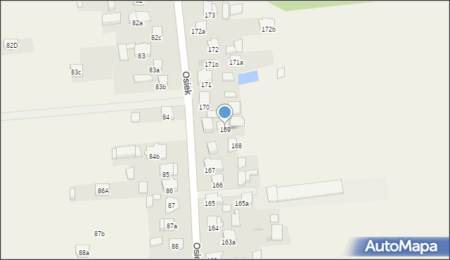 Osiek, Osiek, 169, mapa Osiek