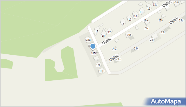 Osiek, Osiek, 18D, mapa Osiek